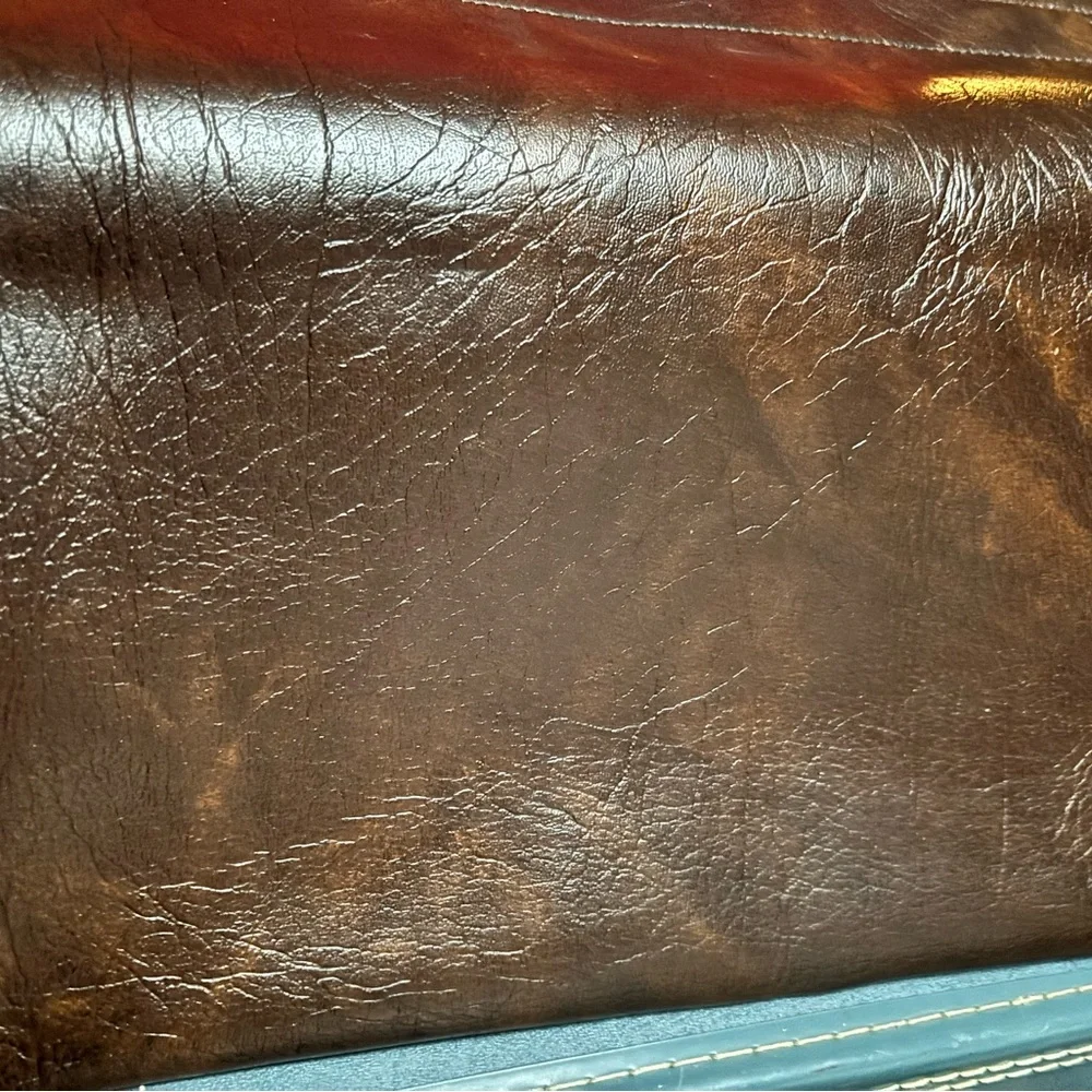 Scovill Brown Leather Clutch Bag | Vintage - Pouch -Unisex